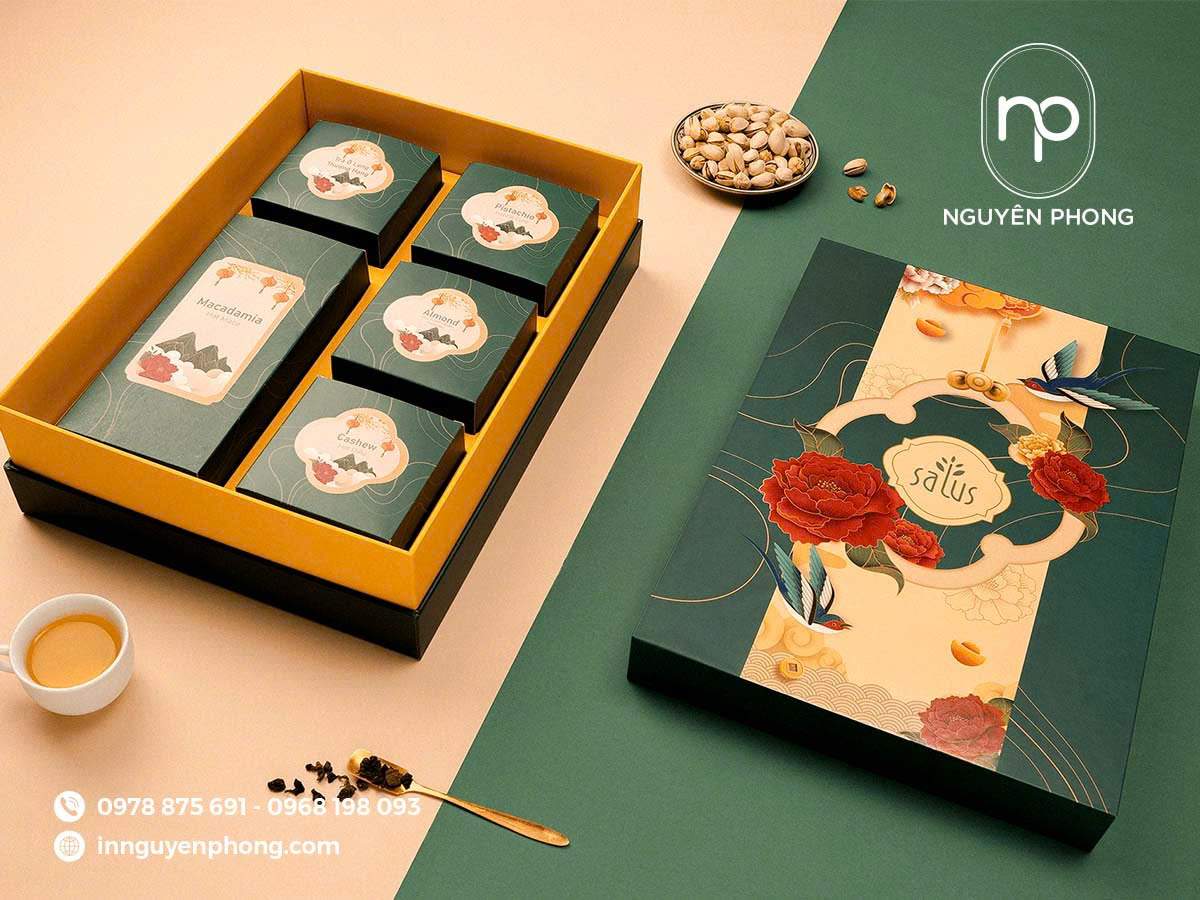 Mẫu hộp âm dương đựng bánh trung thu làm quà tặng 